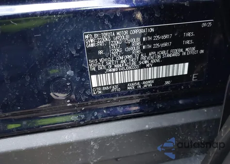 2025 Toyota Rav4 Hybrid Xle из США, поврежденный, VIN JTMRWRFV4SJ080333